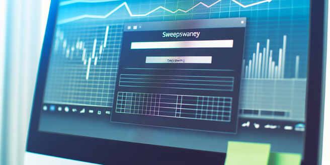 Data charts on a computer screen, deriving insights from sweepstake entries using analytical tools