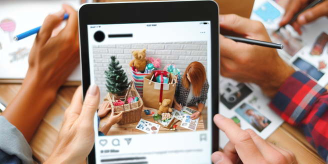 People engaging with a brand's social media post about a giveaway